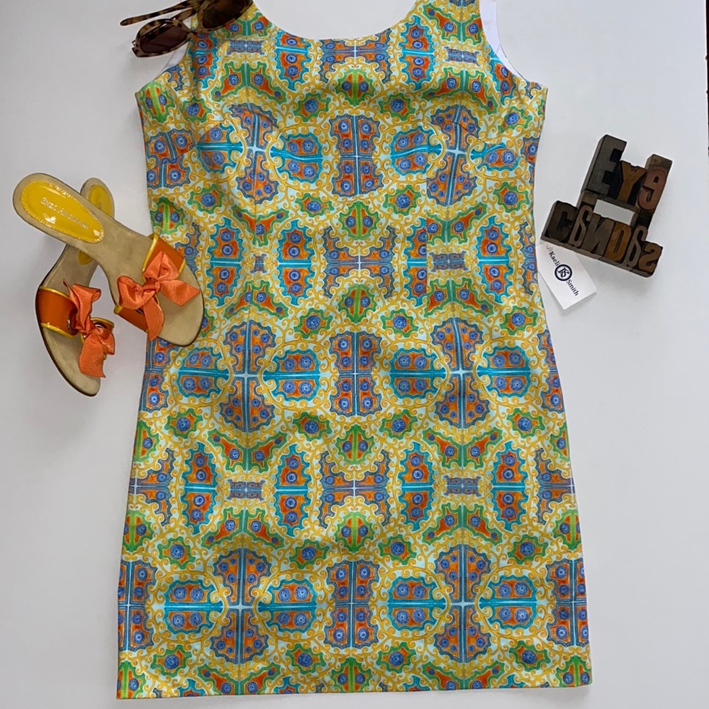 🆕KAELI SMITH Resort Wear Print Shift Dress